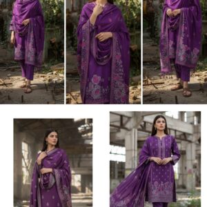 Royal Purple Printed 3-Piece Suit JACQUARD Original